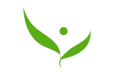 Bir logo ya da yaprak ikonu. Her proje için iyidir. Vegan, vejetaryen, organik, spa, logotype, yoga, meditasyon.