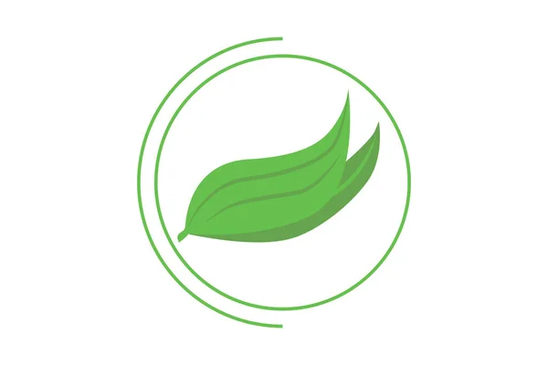 Logo Lub Ikona Liści Dobre Dla Każdego Projektu Wegańskie Wegetariańskie — Wektor stockowy