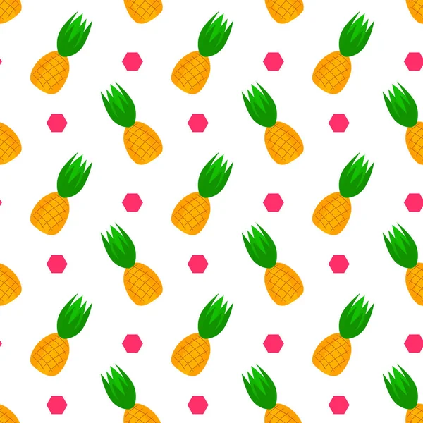Nahtloses Muster Mit Süßen Ananas Gut Für Jedes Projekt — Stockvektor