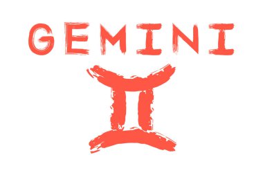 El çizimi Gemini sembolü ve isim. Her proje için iyidir..