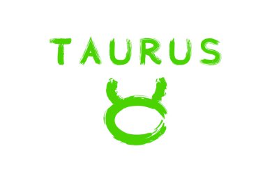 El çizimi Taurus sembolü ve isim. Her proje için iyidir..