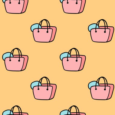 Sevimli Plaj Torbaları Kusursuz Şablonlar Yazlık Eşyalar