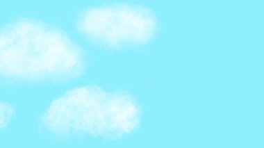 Yumuşak Beyaz Bulutlar, Sakin Atmosferde Parlak Mavi Gökyüzünde Yüzüyor