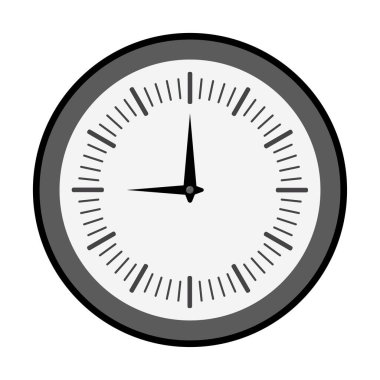 Klasik zaman ölçüm dizaynına sahip asgari sayılarla tek renkli saat kadranı