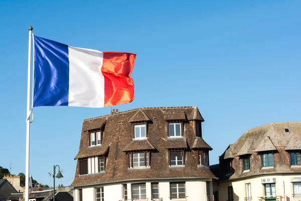 Bandera de Francia en Normandía — Foto de Stock