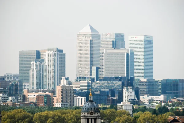 Canary Wharf üzleti negyedében Londonban Jogdíjmentes Stock Fotók