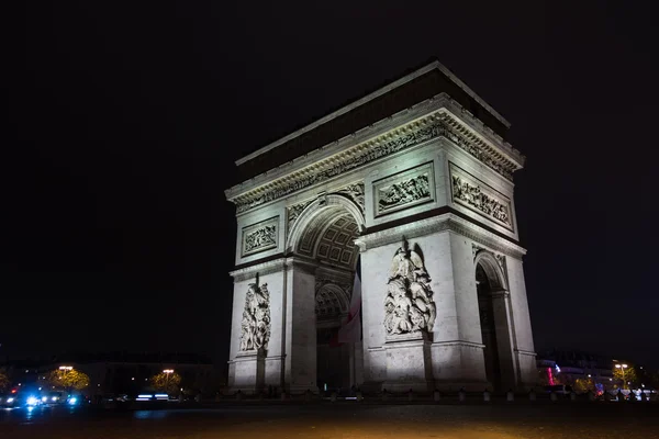 Arco del Triunfo de noche — Foto de Stock