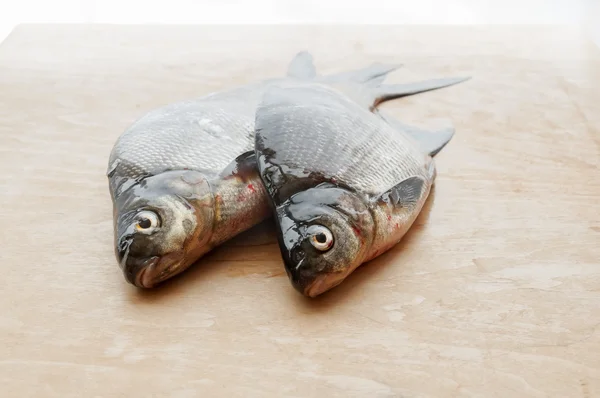 Fresh river fish bream on the table — Stock Photo, Image