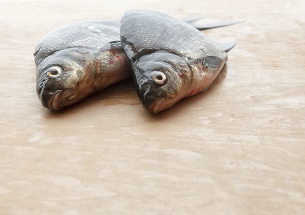 Fresh river fish bream on the table — Stock Photo, Image