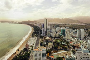 Nha Trang, Vietnam. Nha Trang tramvay Huong (Lotus çiçeği) kulede