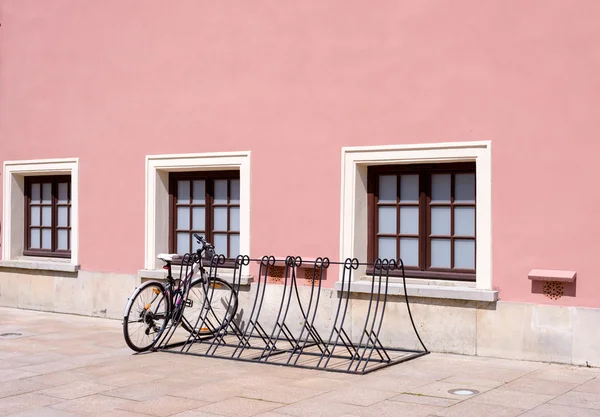 stock image Bicycle racks in bicycle parking facility