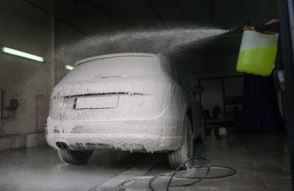 Mytí aut v akci — Stock fotografie