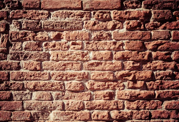 Alte rote Ziegelmauer — Stockfoto