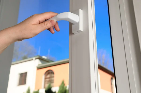 Plastic vinyl window — Stock Photo, Image