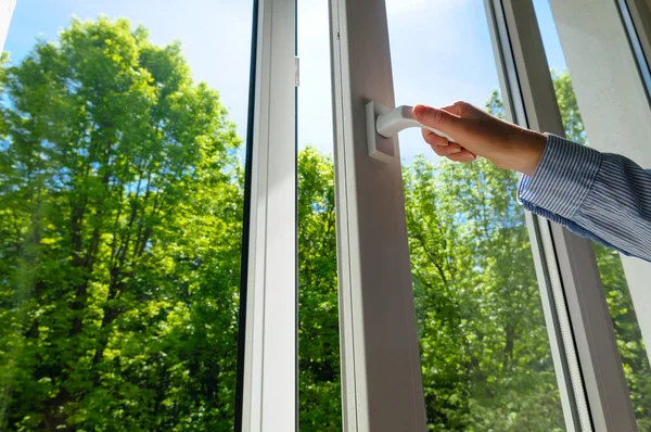 Ventana de vinilo plástico — Foto de Stock