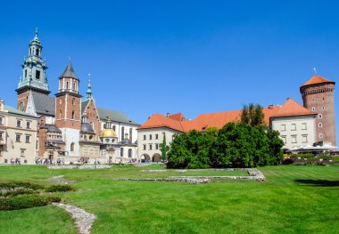 Krakow'daki Wawel Castle square