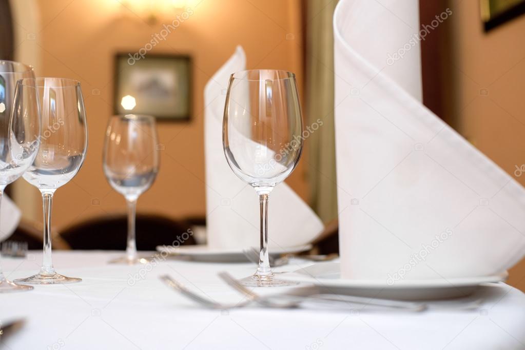 dinner plate on white table