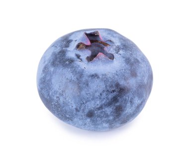 Beyaz arka planda izole edilmiş taze yaban mersini gölge yansıması - kırpma yolu. Beyaz süslemeli Bilberry.