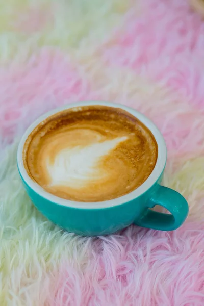 Café Con Leche Recién Hecho Por Barista — Foto de Stock