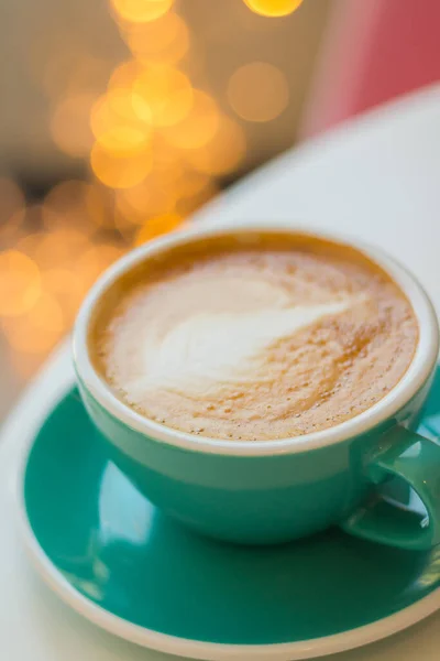 Café Con Leche Recién Hecho Por Barista — Foto de Stock