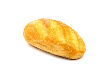 Beyaz zemin üzerinde taze ekmek