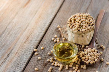 Sağlık için soya tohumları, kopyalama alanı.