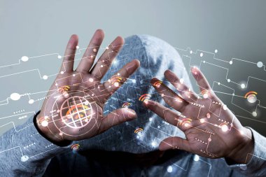 Bilgisayar Kişisel Bilgi Finans Bankası iBankacılık üzerine Hacker Wifi.