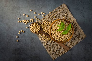 Sağlık için soya tohumları, kopyalama alanı.