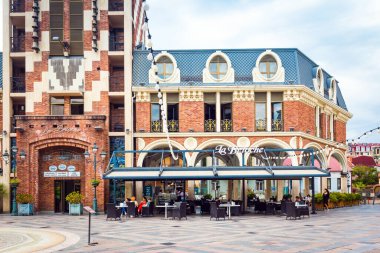 Batumi, Georgia. 21 Eylül 2021: Piazza Meydanı, Küçük İtalya Batumi