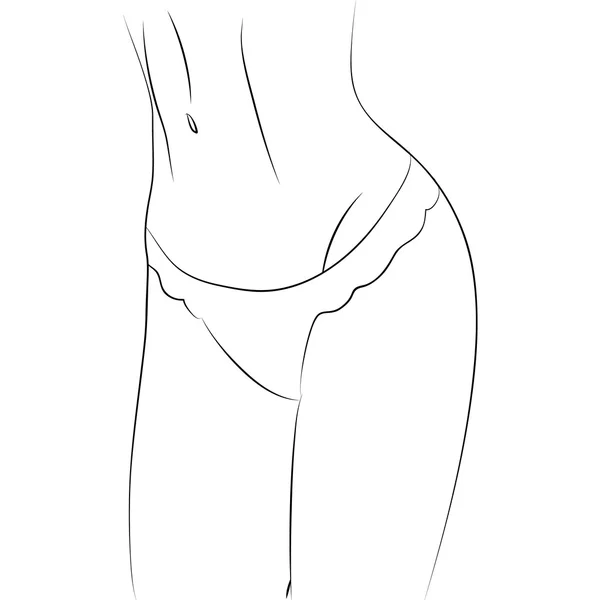 Wektor zarys stylizowane kobiecego ciała — Wektor stockowy