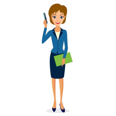 İş kadın karakter vektör