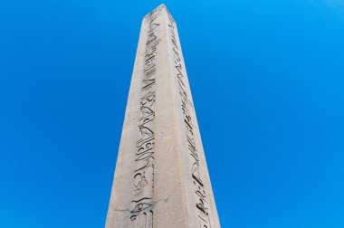 Theodosius Mısır obelisque yakın çekim. Istanbul, Türkiye