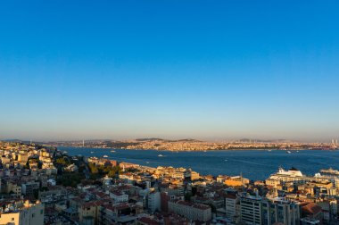 Modern Kıtalararası Istanbul megalopolis havadan görünümü