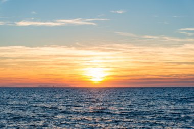 Soyut doğa arka plan günbatımı gökyüzü ve deniz