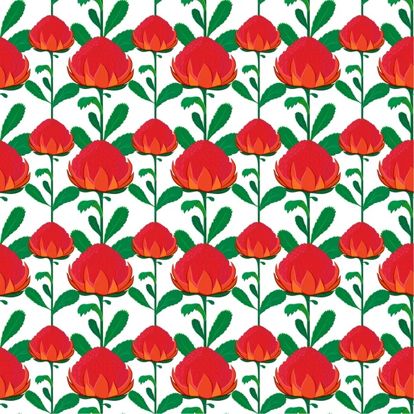 Plano de fundo sem emenda com flores wartah — Vetor de Stock