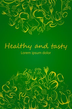 Şık sağlıklı beslenme kavramı dikey afiş