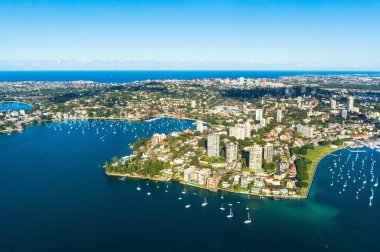 Sydney, Çift Kişilik defne harbourside alan üzerinde havadan görünümü