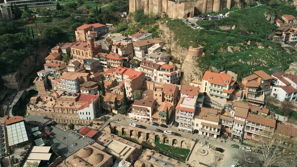 Вид Воздуха Старый Городской Округ Тбилиси Высокое Качество Фото — стоковое фото