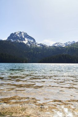 Kara Göl, Doğal Manzara. Mountain Gölü, Zabljak, Karadağ, Durmitor Ulusal Parkı. Yüksek kalite fotoğraf