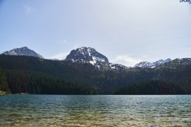 Kara Göl, Doğal Manzara. Mountain Gölü, Zabljak, Karadağ, Durmitor Ulusal Parkı. Yüksek kalite fotoğraf