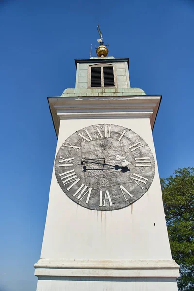 Torre Relógio Fortaleza Petrovaradin Novi Sad Sérvia Foto Alta Qualidade — Fotografia de Stock