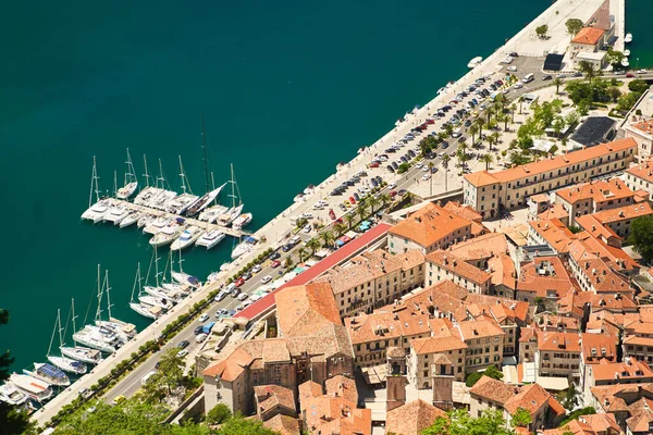 Vista Aérea Kotor Bahía Kotor Montenegro Foto Alta Calidad —  Fotos de Stock