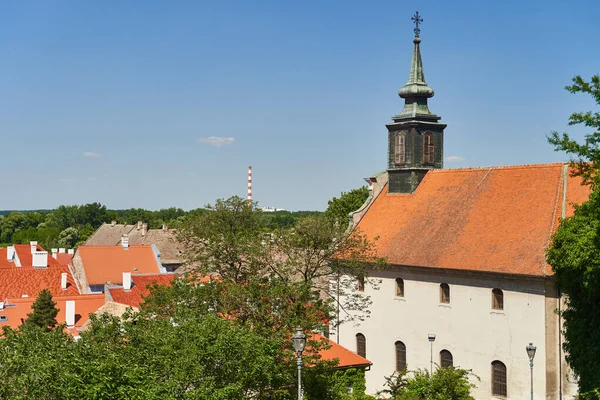 Petrovaradin Deki Aziz George Manastırı Manzarası Sırbistan Eski Petrovaradin Kenti — Stok fotoğraf