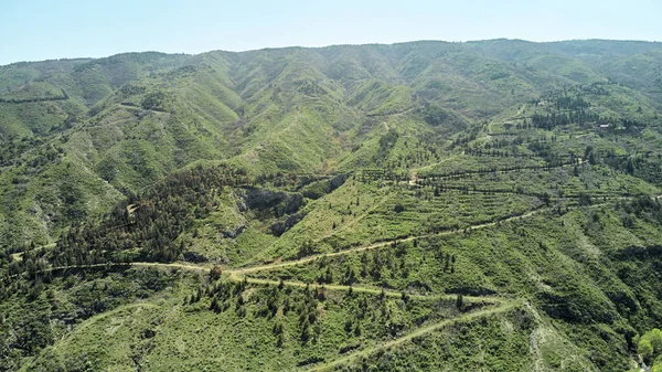 Luftaufnahme Der Hügel Tiflis Krtsanisi Bezirk Tiflis Georgien Hochwertiges Filmmaterial — Stockfoto