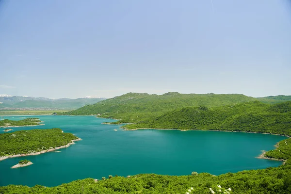 Vista Sul Lago Slanskoe Montenegro Natura Foto Alta Qualità — Foto Stock