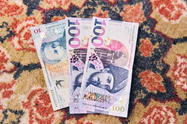 Georgian National Currency Lari Georgian Money High Quality Photo — Stock Photo, Image