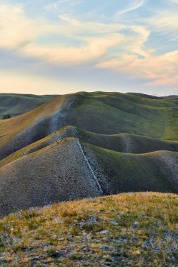 Uzun Dağlar Tepesi manzarası. Ural dağlarının başlangıcı. Orenburg bölgesi. Yüksek kalite fotoğraf