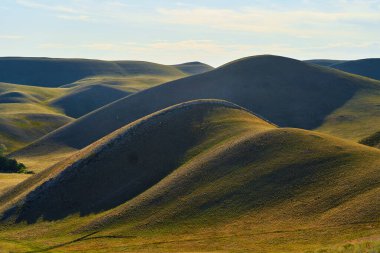 Uzun Dağlar Tepesi manzarası. Ural dağlarının başlangıcı. Orenburg bölgesi. Yüksek kalite fotoğraf