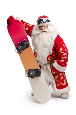 Noel Baba snowboard gösterilen