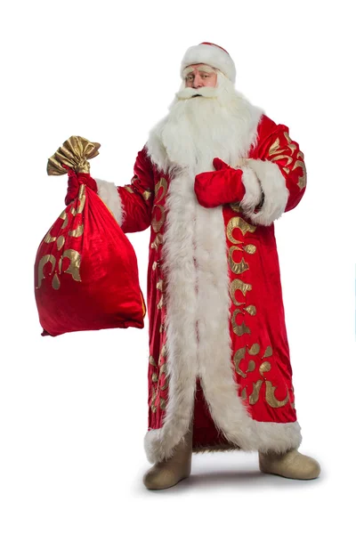 Babbo Natale e la sua borsa di regali — Foto Stock